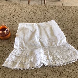 The Limited white eyelet skirt